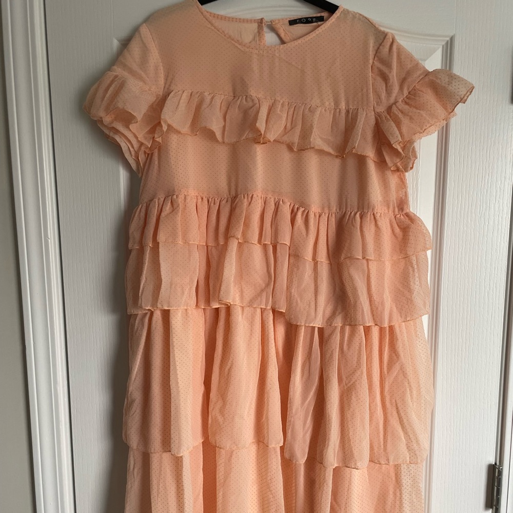 Peach layered dress, XL